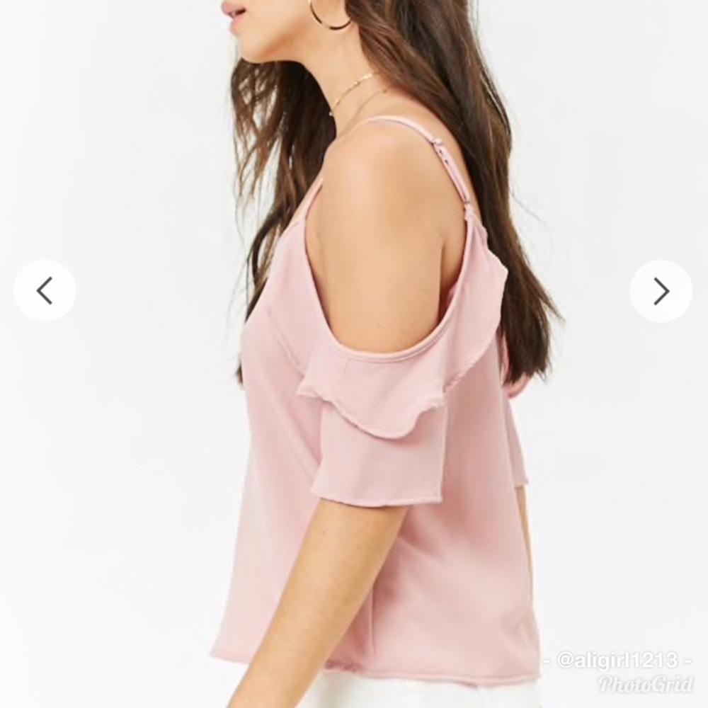 Crepe Open-Shoulder Top - Picture 3 of 4